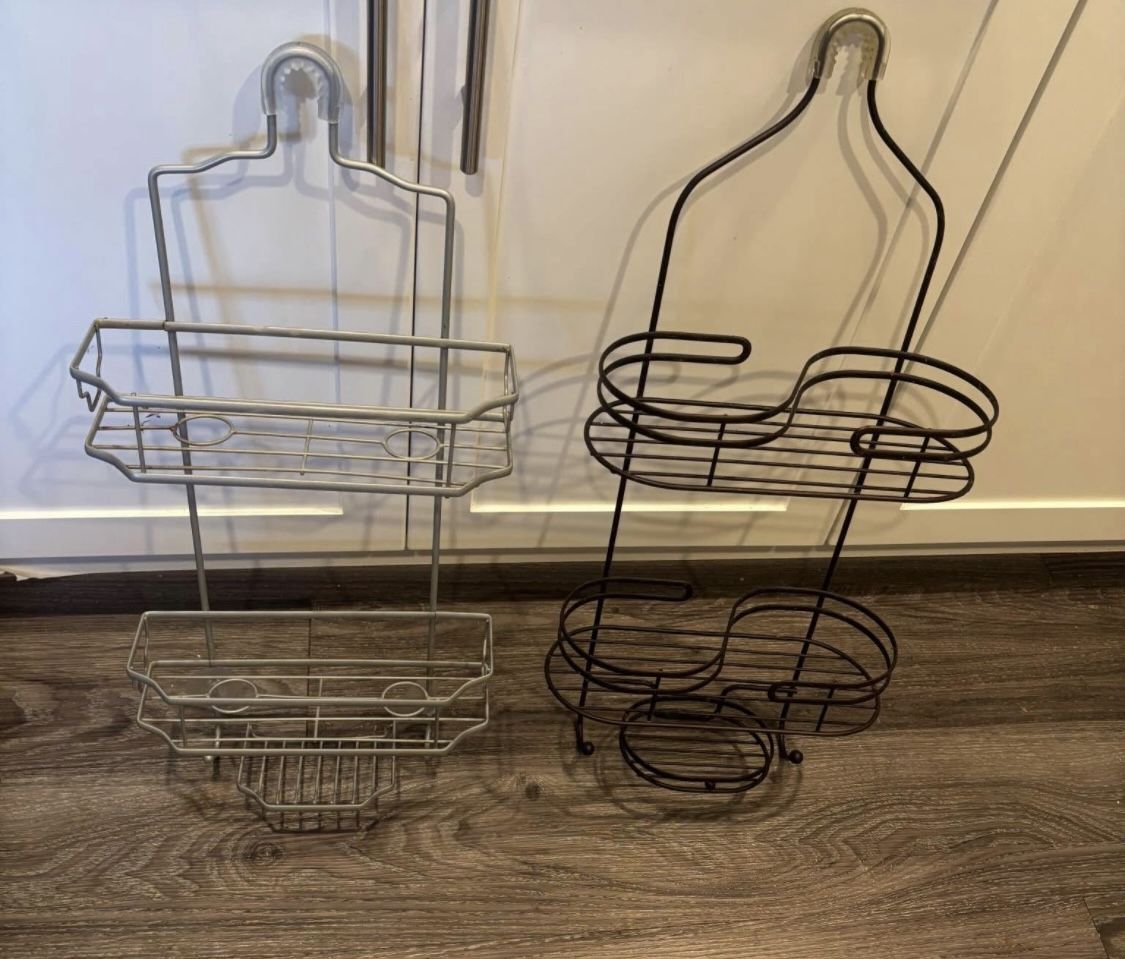 Two Metal Shelves 
