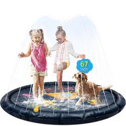 67" Non-skid Splash Pad For Kids And Dog