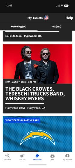 Black Crowes w Tedeschi Trucks Band , Whiskey Myers.  August 17