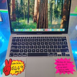 MacBook Air 2020 13" Intel Core i5-10th Gen, 8gb Ram, 256gb SSD, macOS Sequoia.  Comes with a charger. Free Microsoft Office Package if you buy full p