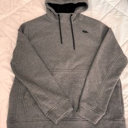 Quiksilver DryFlight Men’s Hoodie Pullover Sweatshirt Large Gray
