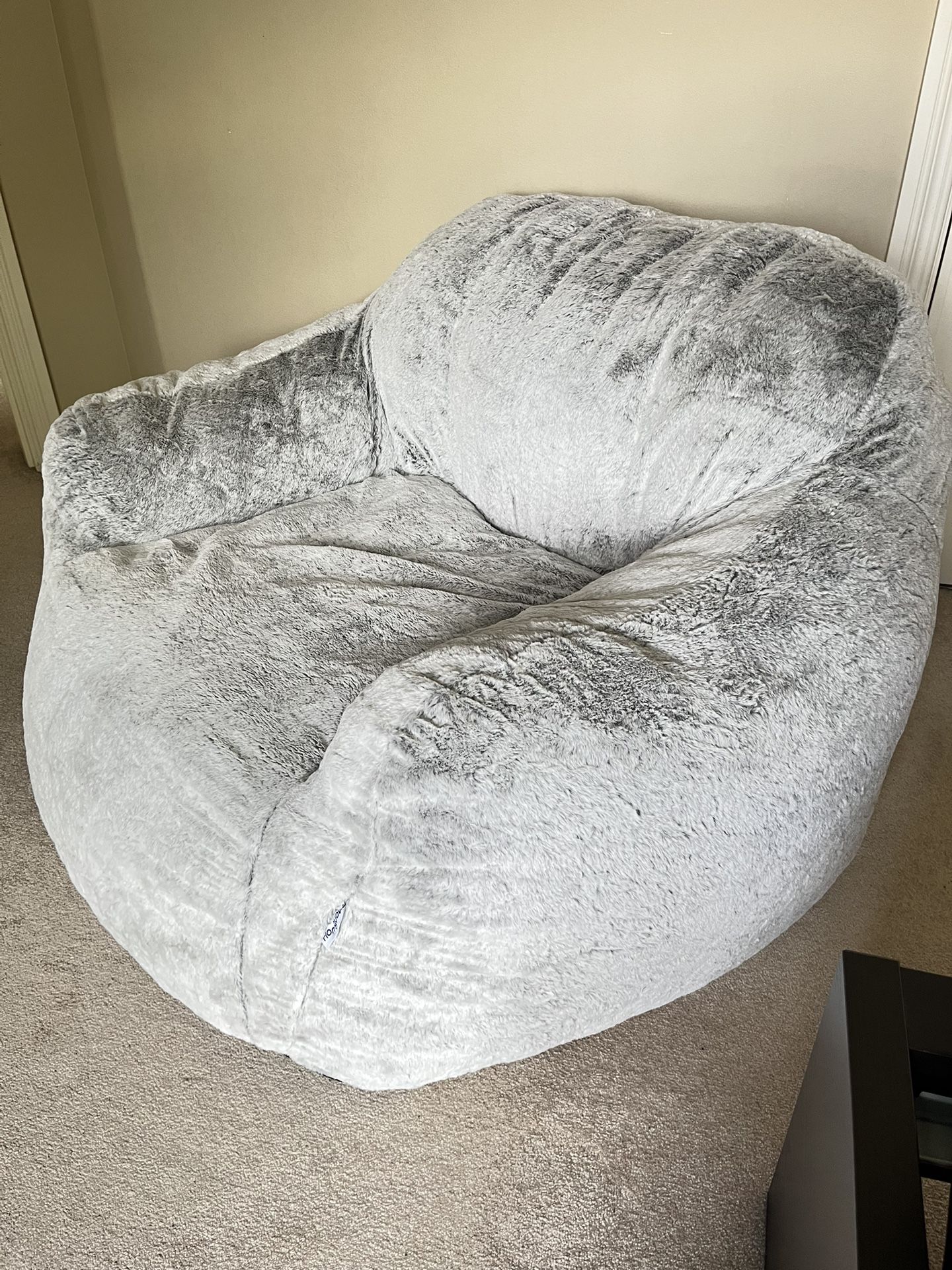 Light Grey Adult Soft Bean Bag Chair