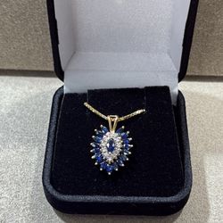 Gold Chain With Birthstone Pendant 