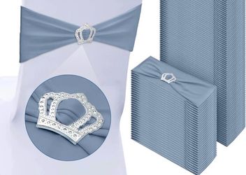 50 Dusty blue chair sash