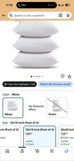 Throw pillow inserts