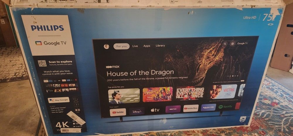 TV PHILIPS 75 GOOGLE SMART 4K 