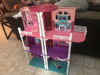 Barbie /doll house with working elevator, great condition!