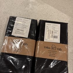 25 Napkins Black Cloth 