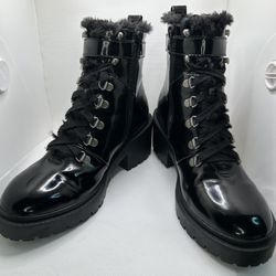 Jelly Pop Black Patent 8.5M Ankle Boots 
