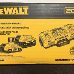 DEWALT FAST CHARGER & BATTERIES KIT