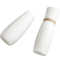 Set of 2 - Dry Flower Arrangement With Ceramic Vase