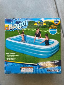 H20 GO Blue Rectangular Pool