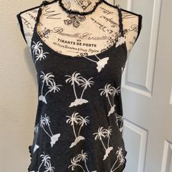 Palm Tree Black Top