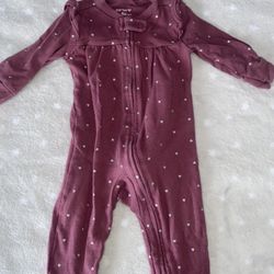 Purple With Sparkly Hearts Onesie 