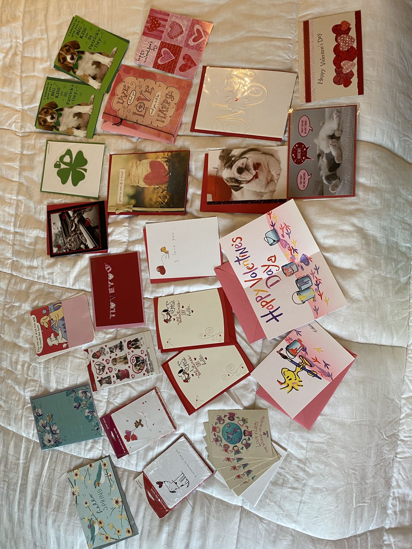 LOT of $90 Worth Of Papyrus, Hallmark, American Greetings Greeting Cards, Valentine’s Day, St. Patrick’s Day & Easter Cards