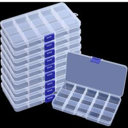 10  Pack of 15 Grid Storage Box,Jewelry Storage Box,Multi Compartment Box