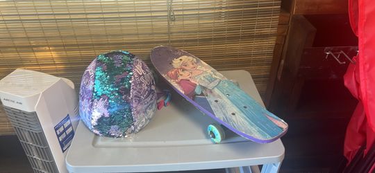 Girls Helmet And Skate Board