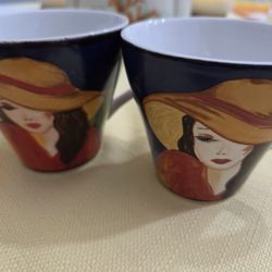 Pair Of Sango Coffee Tea Cups #4914 DISCONTINUED