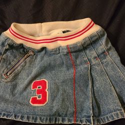 Girls Blue Jean Skorts 5/6 By Self Estee Me. One Piece Skirt And Shorts