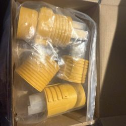 4 Pcs RV Generator Adapter Kit, 14-50P/5-15P/L14-30P/L5-30P to TT-30R, 50A to 30A, 30A to 110V, 30Amp Locking Plug Adapter for RV Camper Trailer Gener