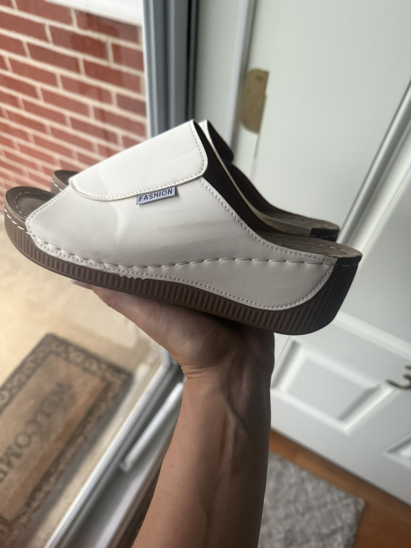 White Wedge Heels