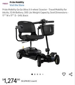 Pride Mobility Go Go Ultra X 4-Wheel Scooter