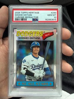 2026 heritage Shohei ohtani chrome refractor psa 10