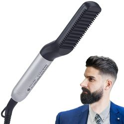 Beard Straightening Brush, Electric Beard Straightener and Hair Straightener, Multifunctional Beard and Hair Straightening Comb