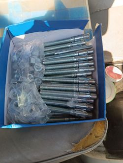 Zinc-Plated Anchor Bolts with Nuts and Washers