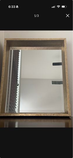 Large Wood Framed Wall Mirror