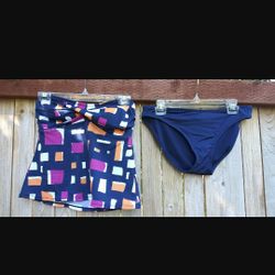 Women's two piece swimsuit bathing suit size L   