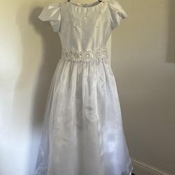 White Long Dress Size 14 But Runs Smaller Like New