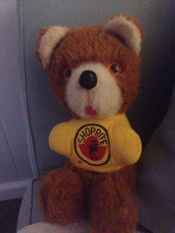 Vintage 1975 scrunchie bear from ShopRite