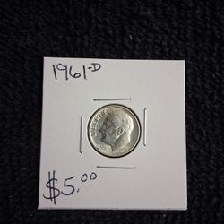 1961 D SILVER DIME COIN FIRM PRICE 