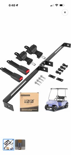 Golf cart seat belts