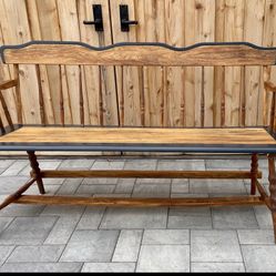 Large Vintage Windsor Bench