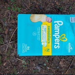 Pampers Swaddler Size N.      84 Diaper Count