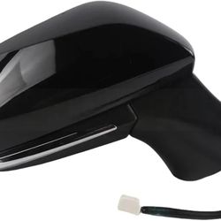 8 Wire Side Rearveiw Mirror Compatible For Toyota Avalon 2019-2022 Side Rear View Mirror With Folding(Black right side)
