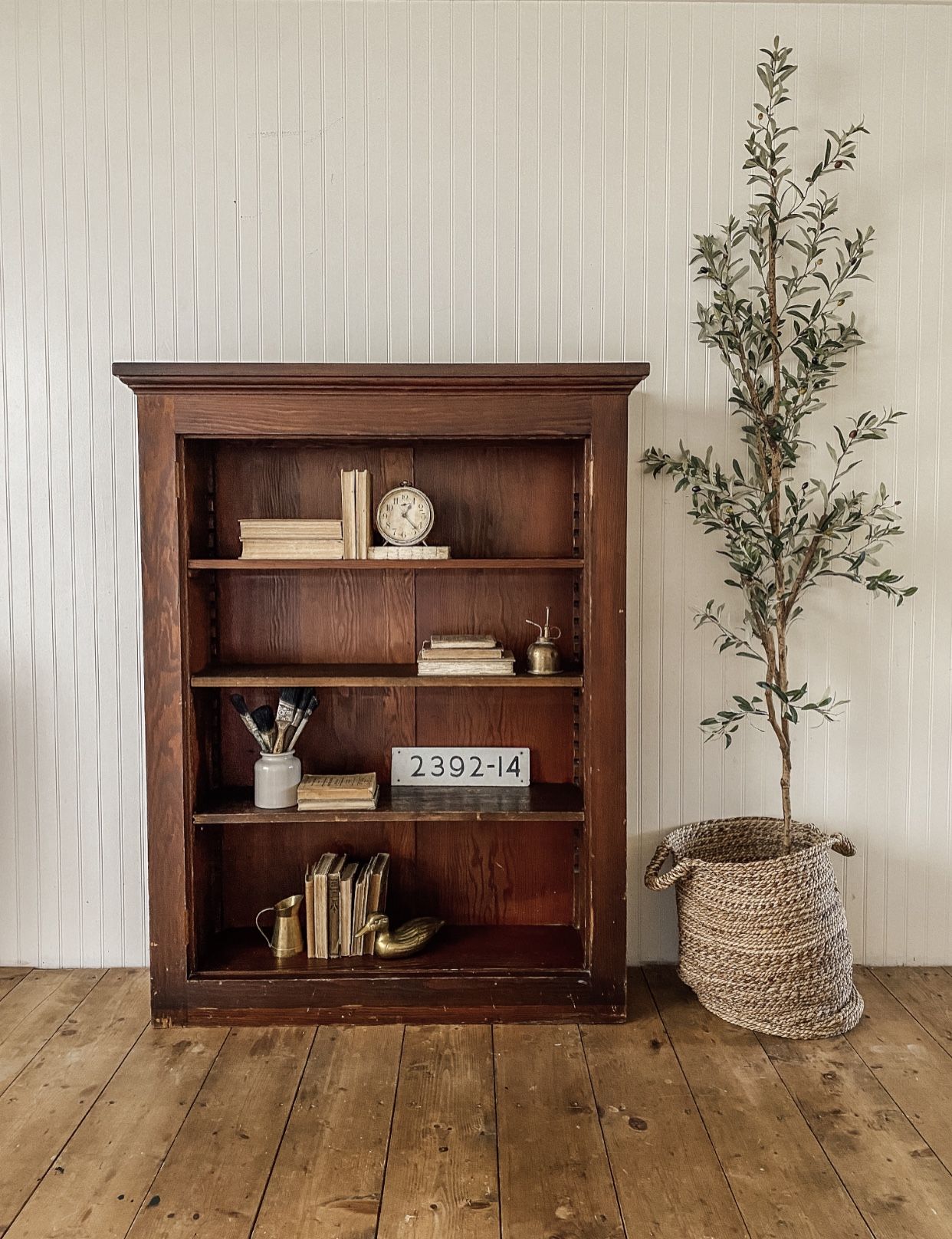 Antique Wood Bookshelf 