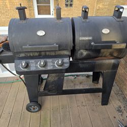 Outdoor Grill Dual Gas + Charcoal With Cover