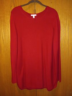 Eileen Fisher Red Sweater, Size Large