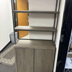 Book Shelf Fluted Bookshelf 71" Tall Bookcase with Doors Storage 5 Tier Mid Century Modern Bookshelves