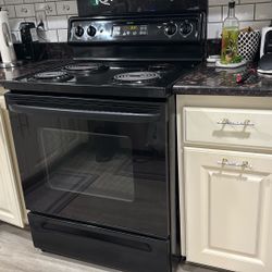 Black Electric Stove