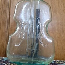 Glass Violin Bottle