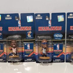 1997 NBA Headliners Lot of 4 Figures Johnson Mashburn Grant Ceballos Corinthian