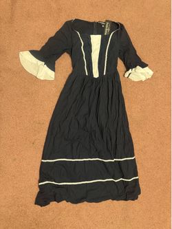 New Medium blue vintage renaissance Piriate colonial dress costume Victorian