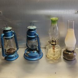 Vintage Kerosene Lamps - Still Works! 