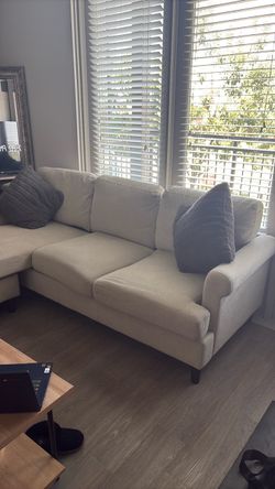 EMERY CHIFFON SOFA W/REVERSIBLE CHAISE