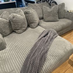 Brand New Oversized Couch With Jumbo Ottoman 