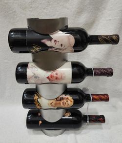 NEW IKEA Stainless Steel 4-bottle Wine Rack Home Decor TWO Includes to hold eight (8) bottles